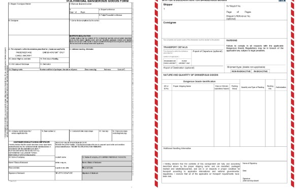 Approntamento documento di trasporto merci pericolose su strada