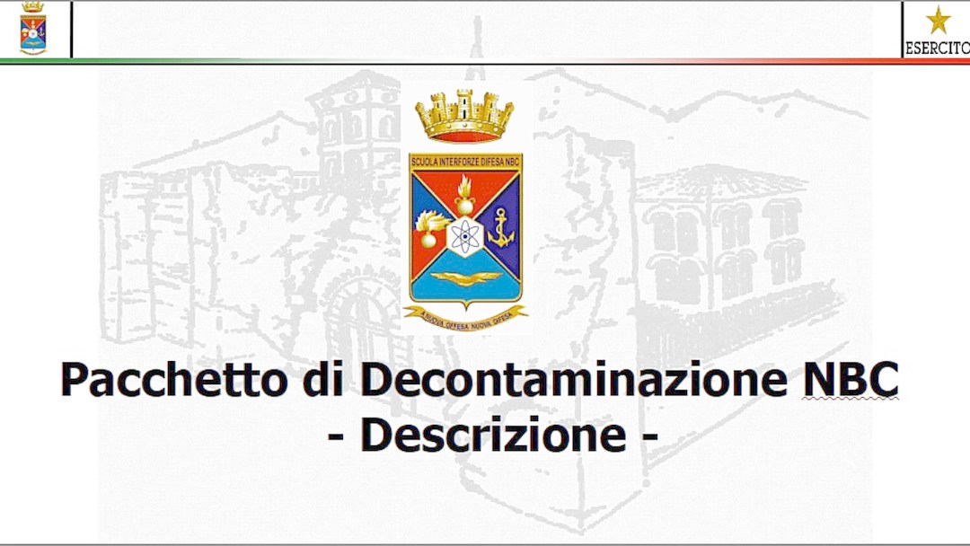 1. PACCHETTO DECONTAMINAZIONE NBC