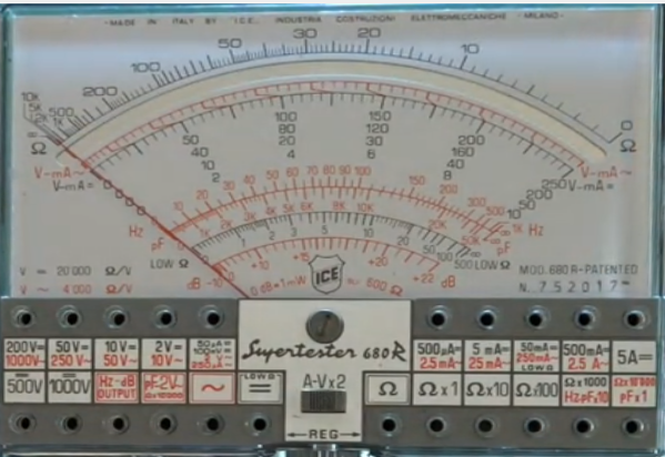 Multimetro analogico ICE 680R