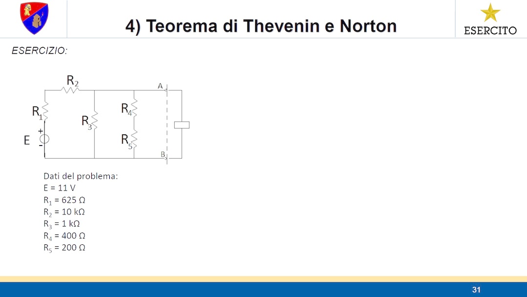 ELETTROTECNICA - Esercizio 3 - Teorema di Thevenin