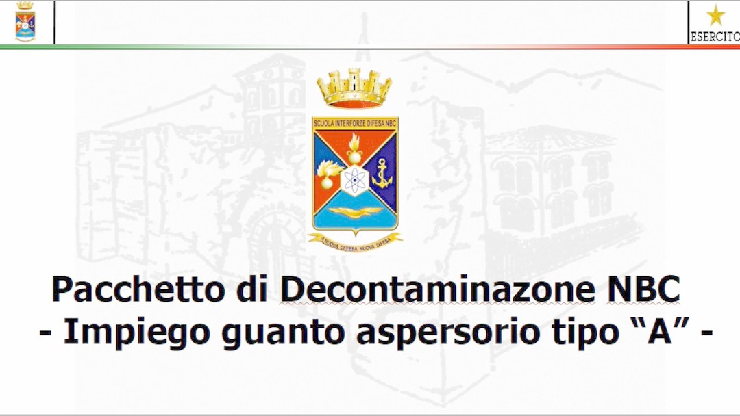 2. PACCHETTO DECONTAMINAZIONE NBC - IMPIEGO